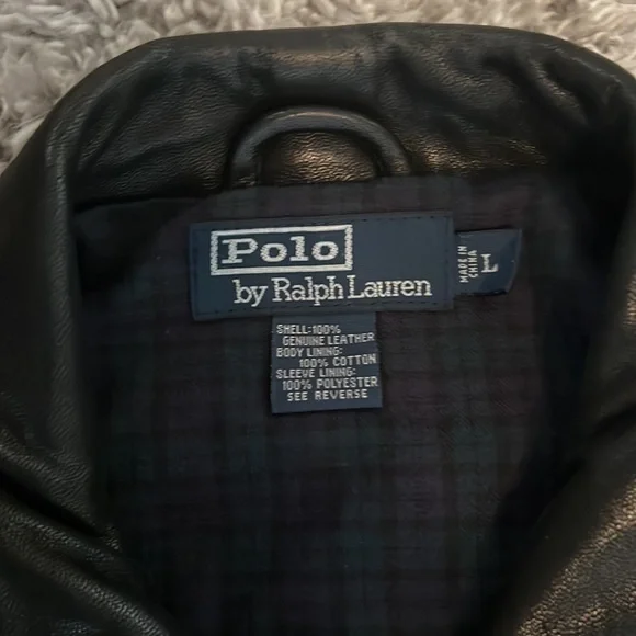 Polo by Ralph Lauren lamb skin leather jacket - Picture 2 of 4